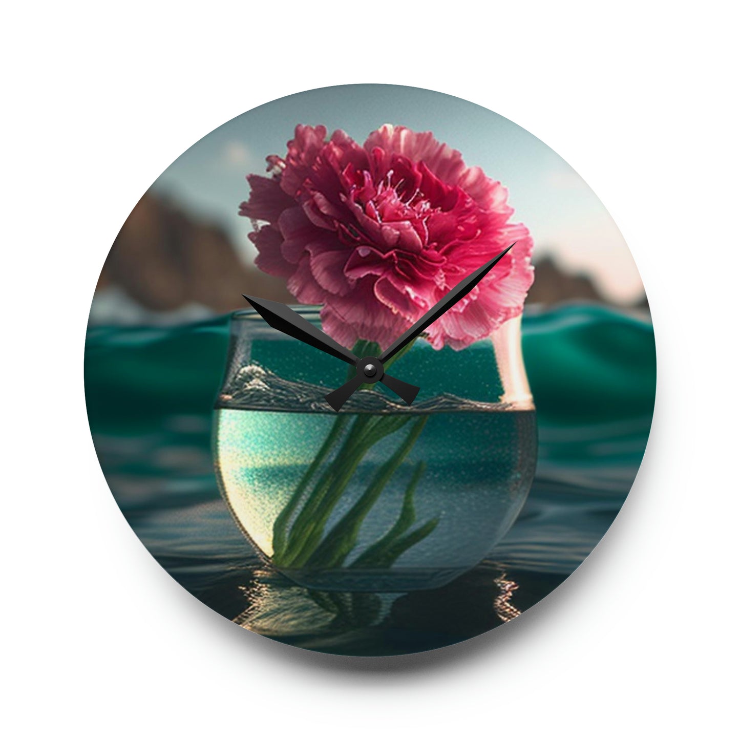 Acrylic Wall Clock Carnation 1