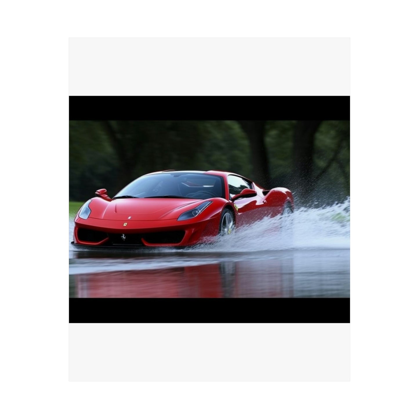 Premium Matte Vertical Posters Water Ferrari Splash 2