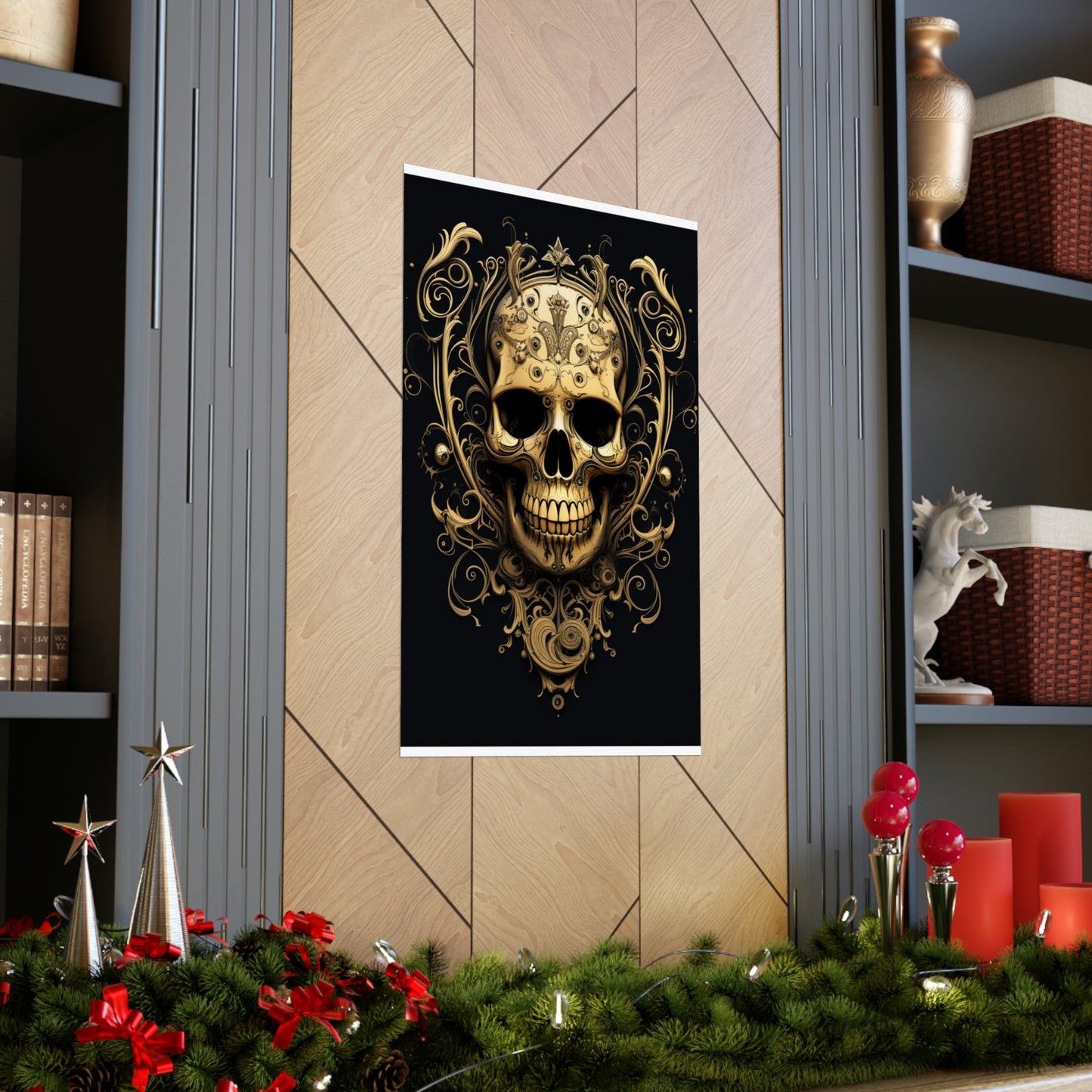 Premium Matte Vertical Posters Skull Treble Clef 3