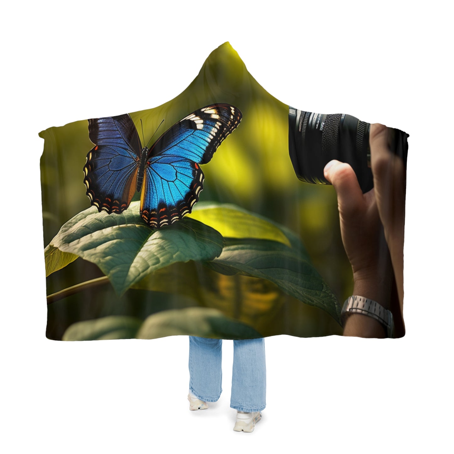 Snuggle Hooded Blanket Jungle Butterfly 3