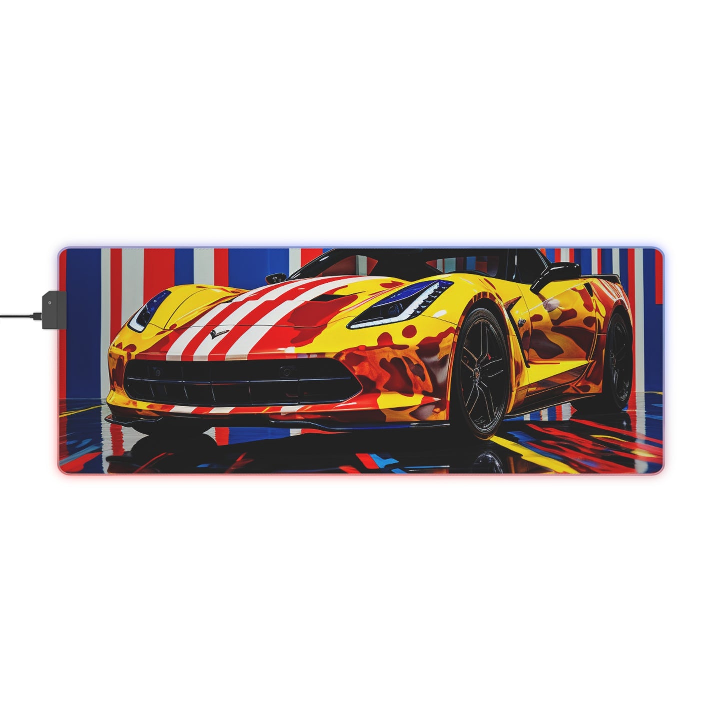 LED Gaming Mouse Pad Macro Flag Ferrari 4