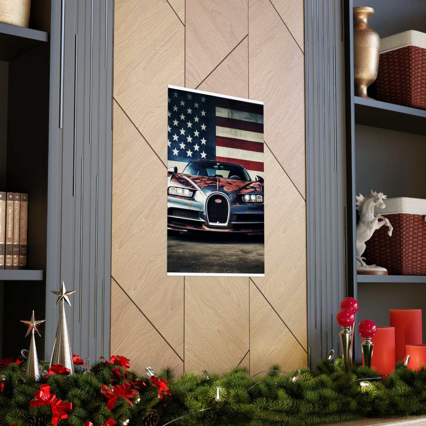 Premium Matte Vertical Posters Bugatti Flag 3