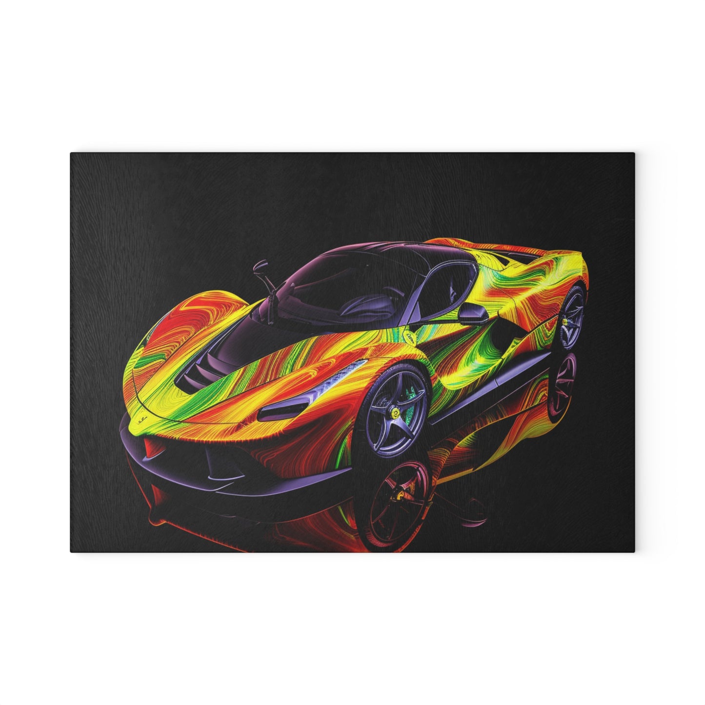 Glass Cutting Board Ferrari Neon 4