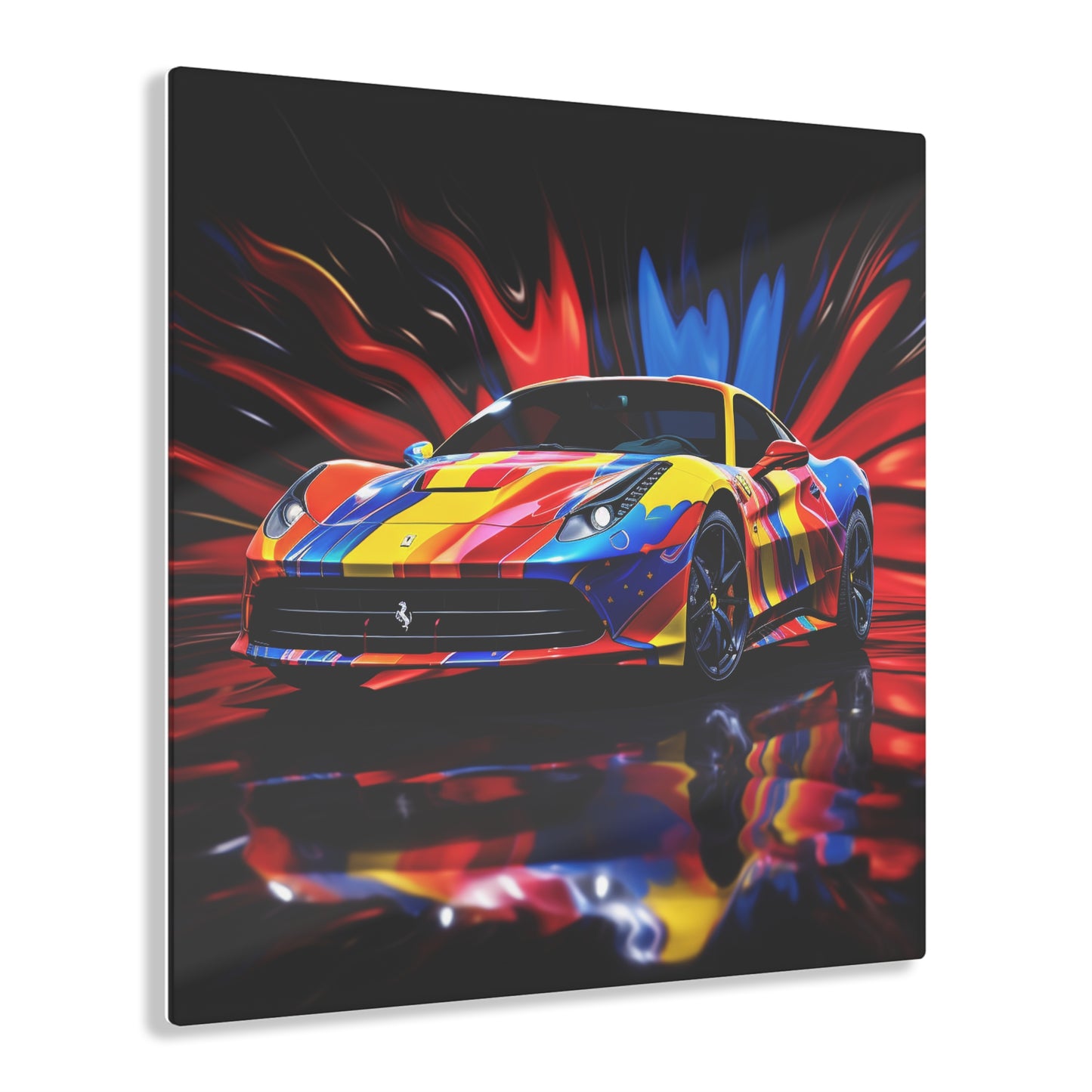 Acrylic Prints Hyper Colorfull Ferrari 1