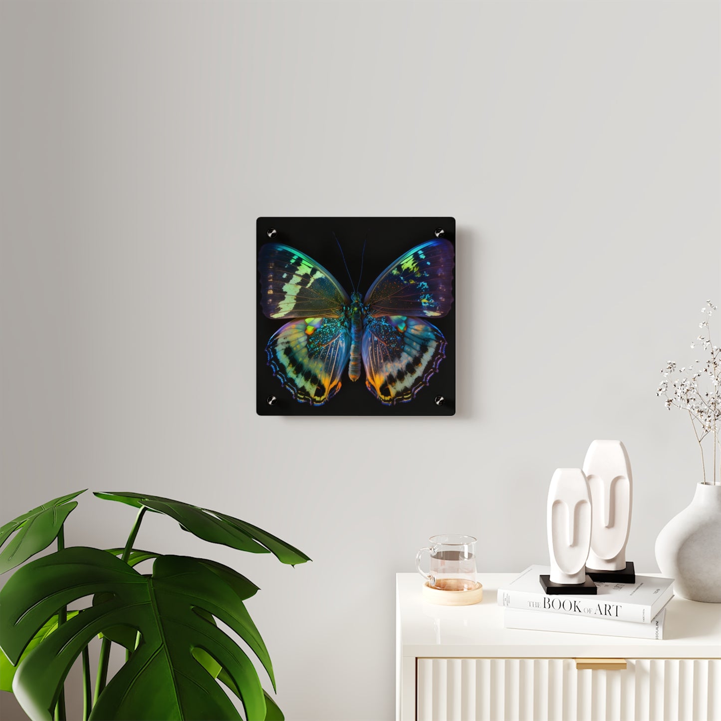 Acrylic Wall Art Panels Neon Butterfly Flair 4