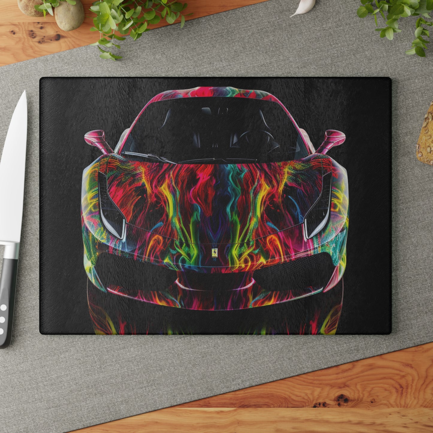 Glass Cutting Board Ferrari Color 1