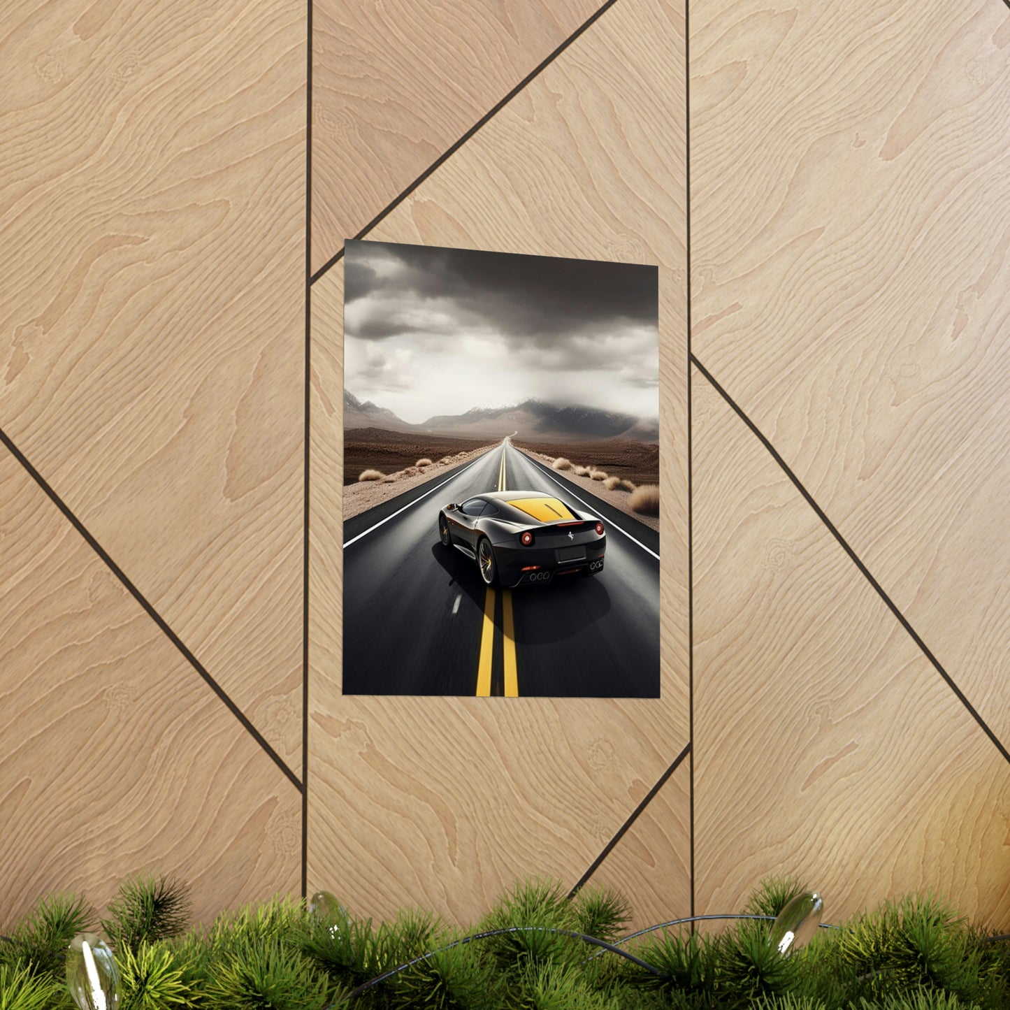 Premium Matte Vertical Posters Ferrari Road 4