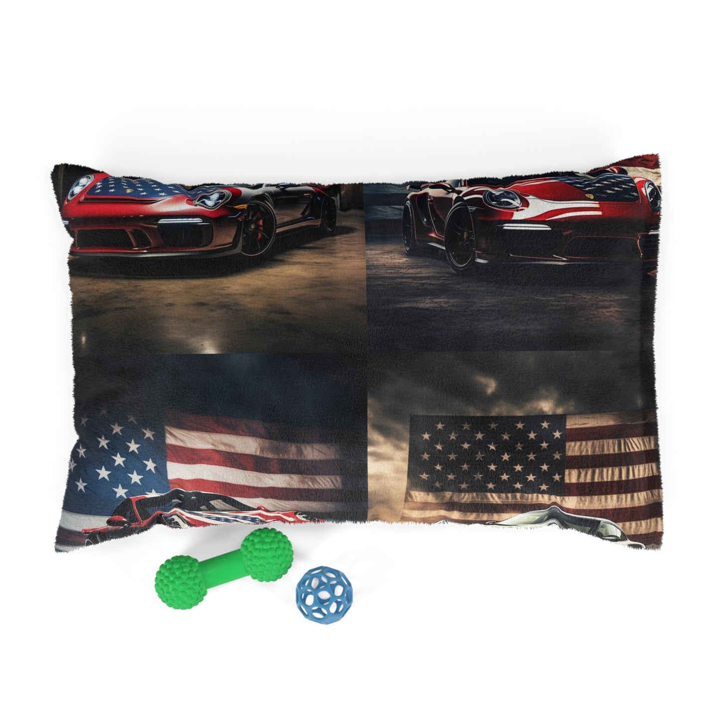 Pet Bed American Flag Background Porsche 5