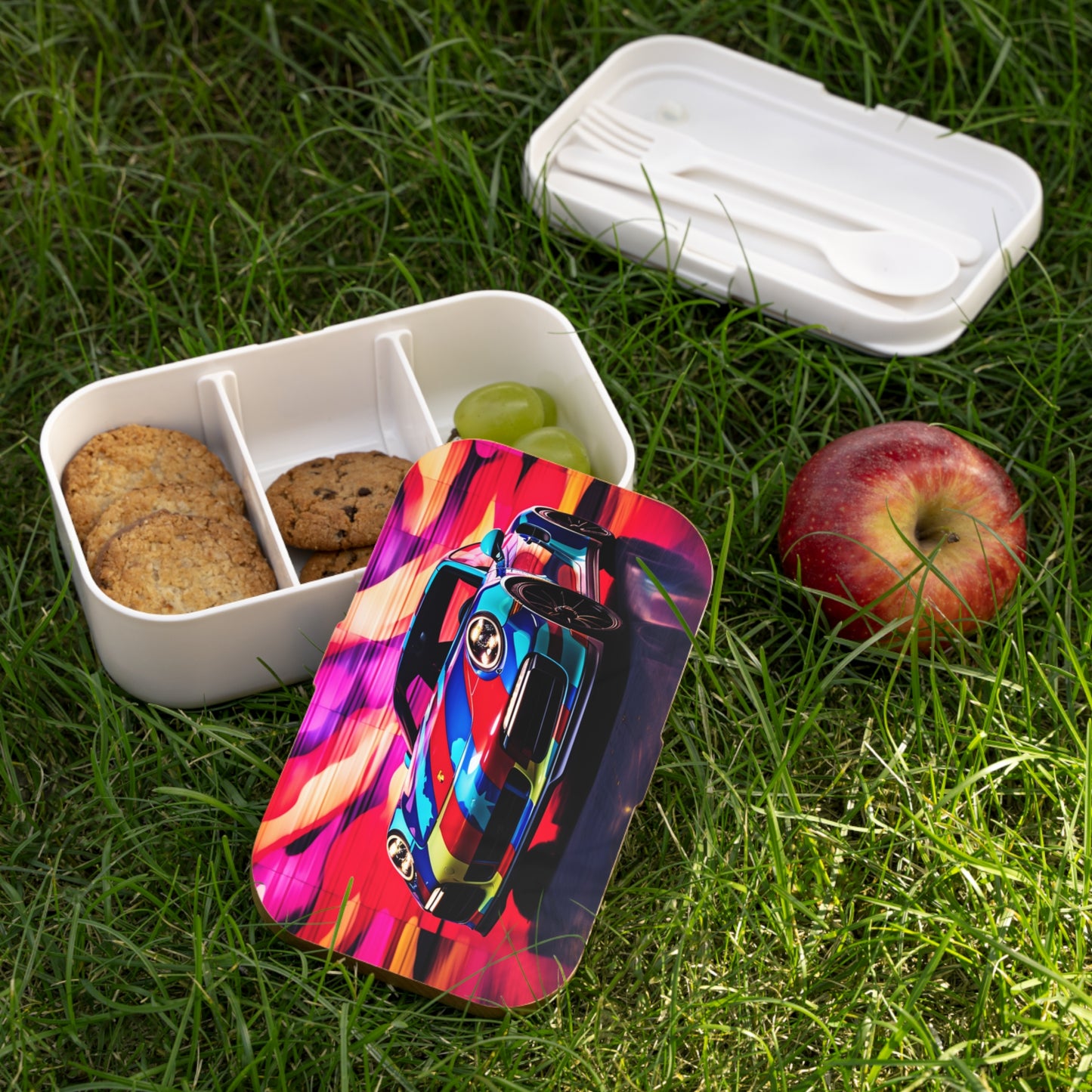 Bento Lunch Box Macro American Flag Porsche 1