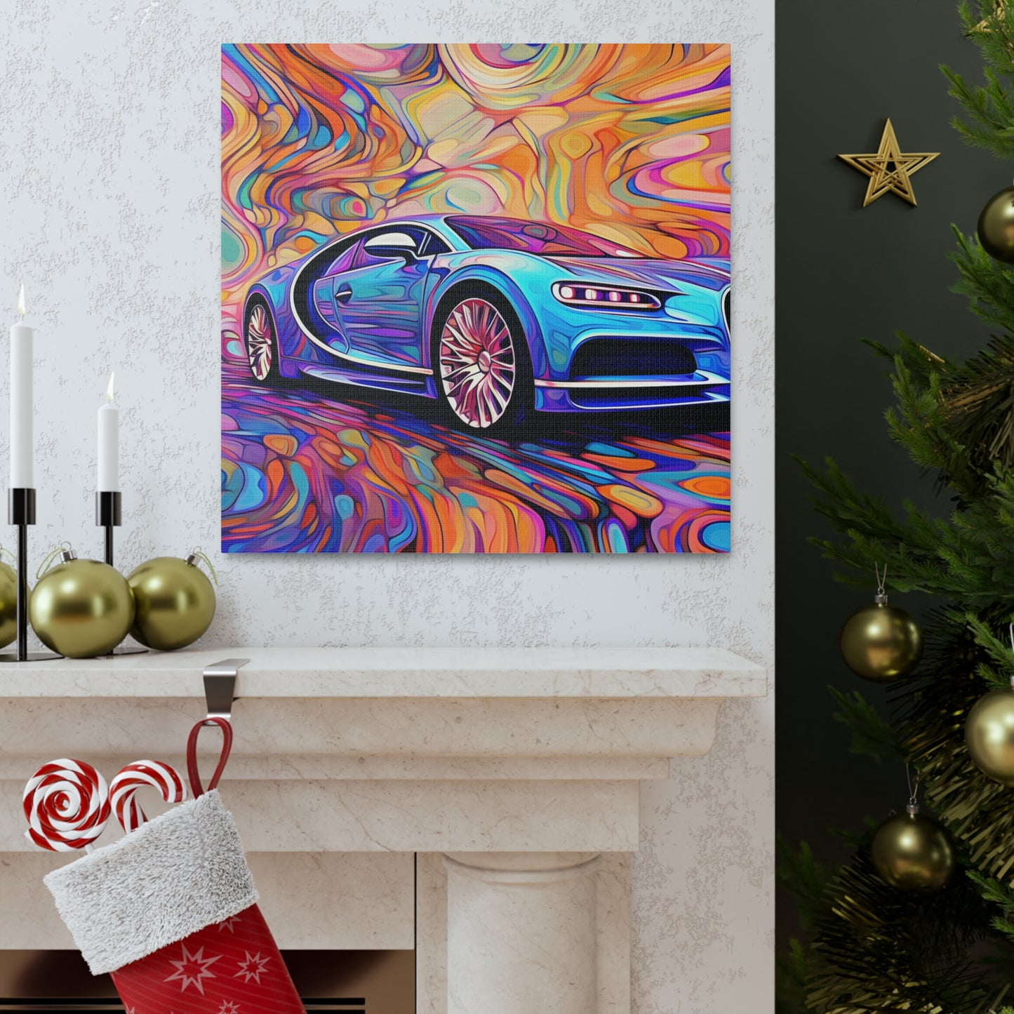 Canvas Gallery Wraps Bugatti Abstract Concept 3