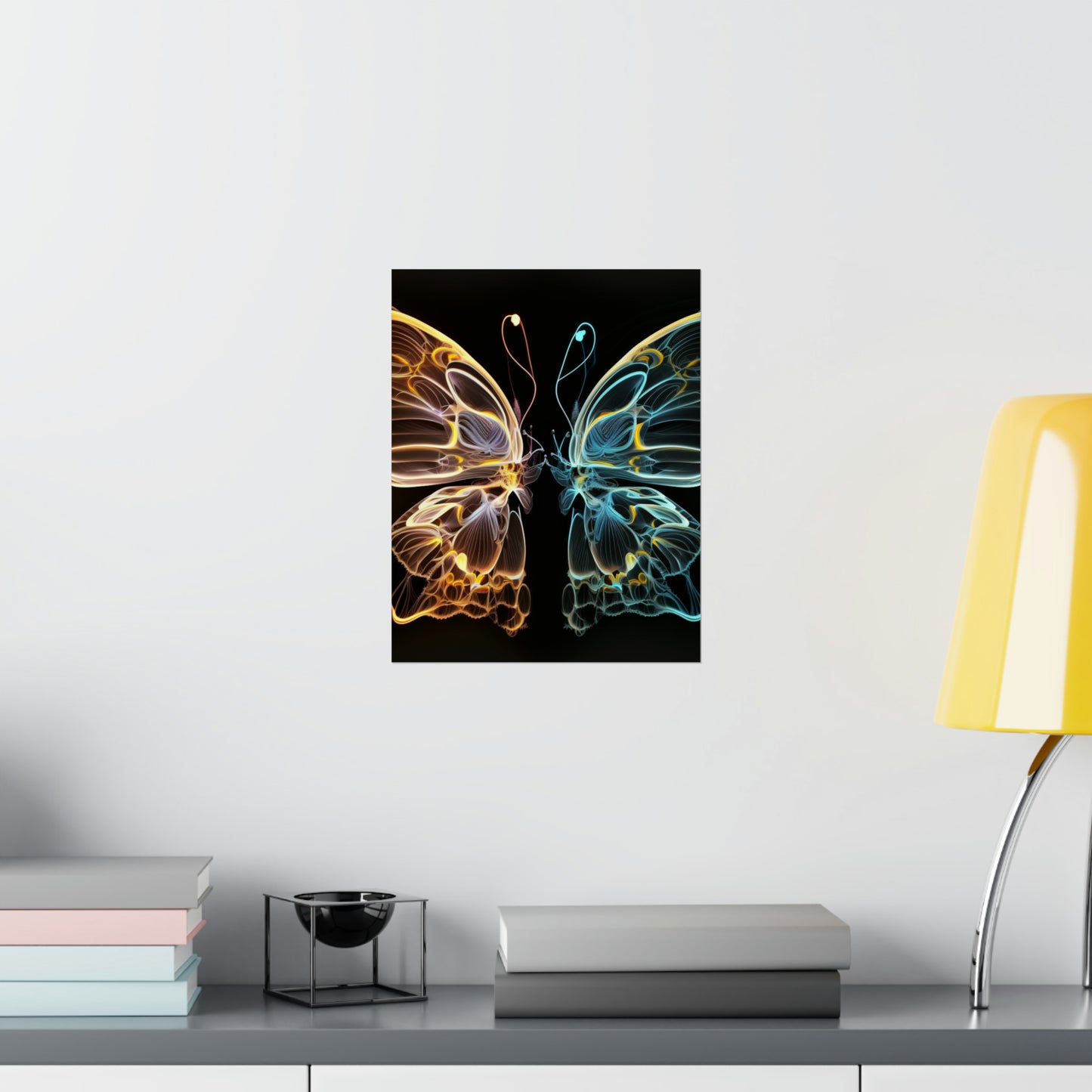 Premium Matte Vertical Posters Neon Glo Butterfly 3