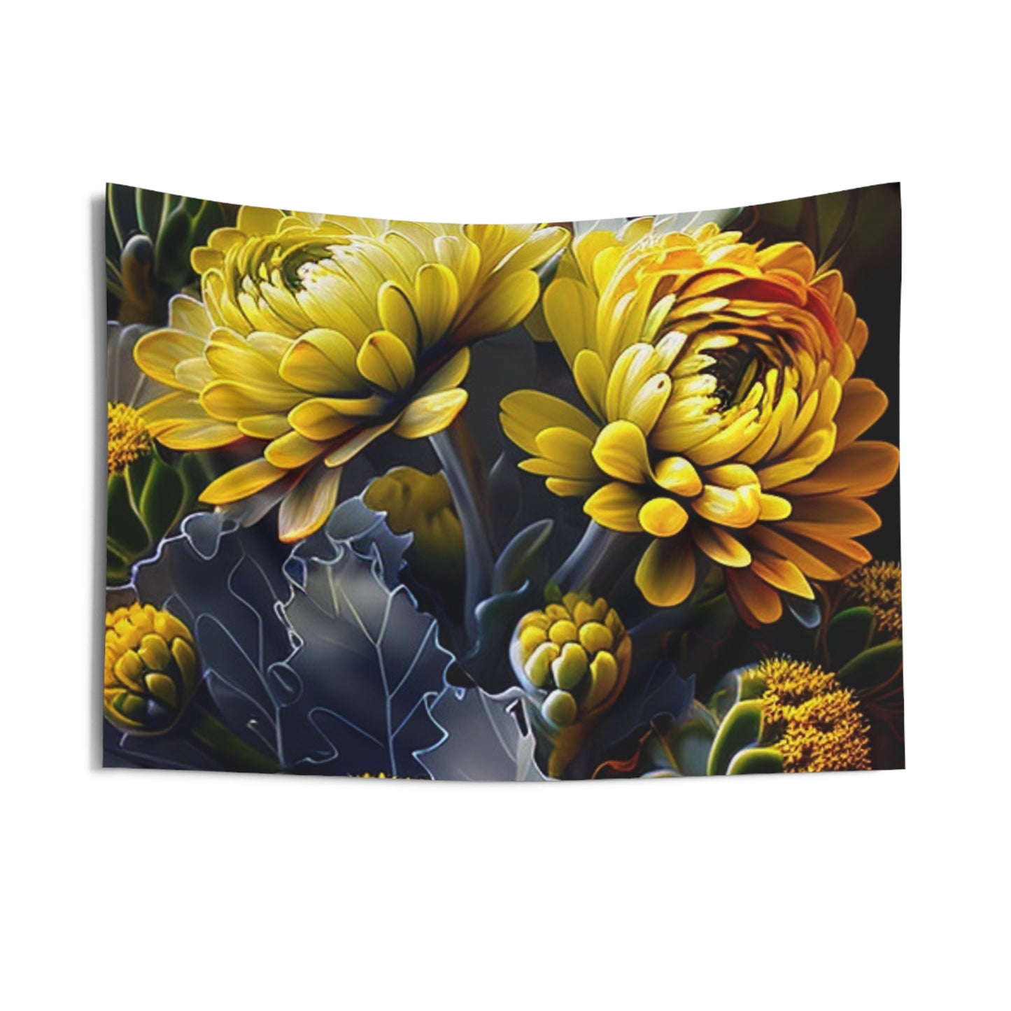 Indoor Wall Tapestries Yellow Hermosas Flores Amarillas 1