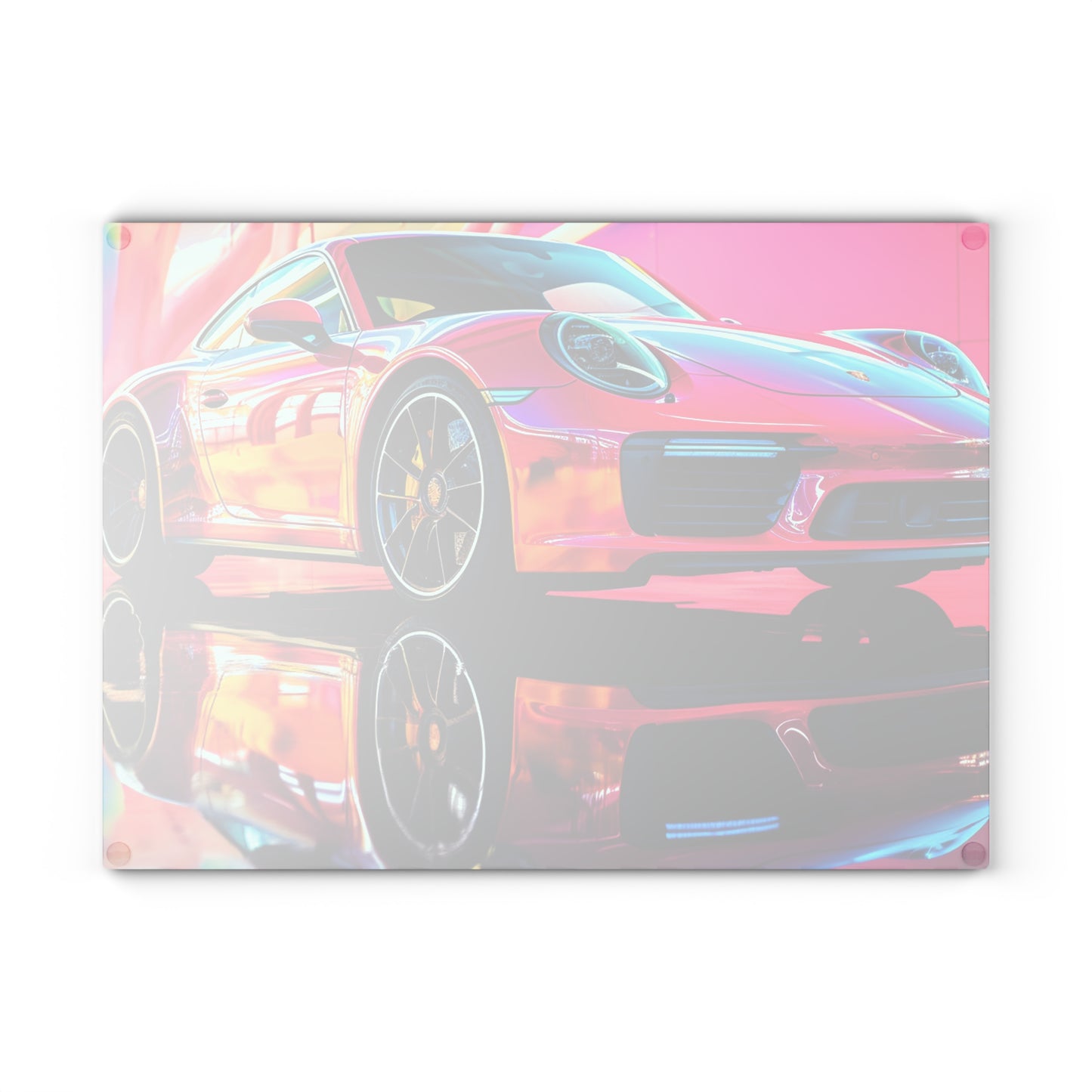 Glass Cutting Board Macro Porsche 4