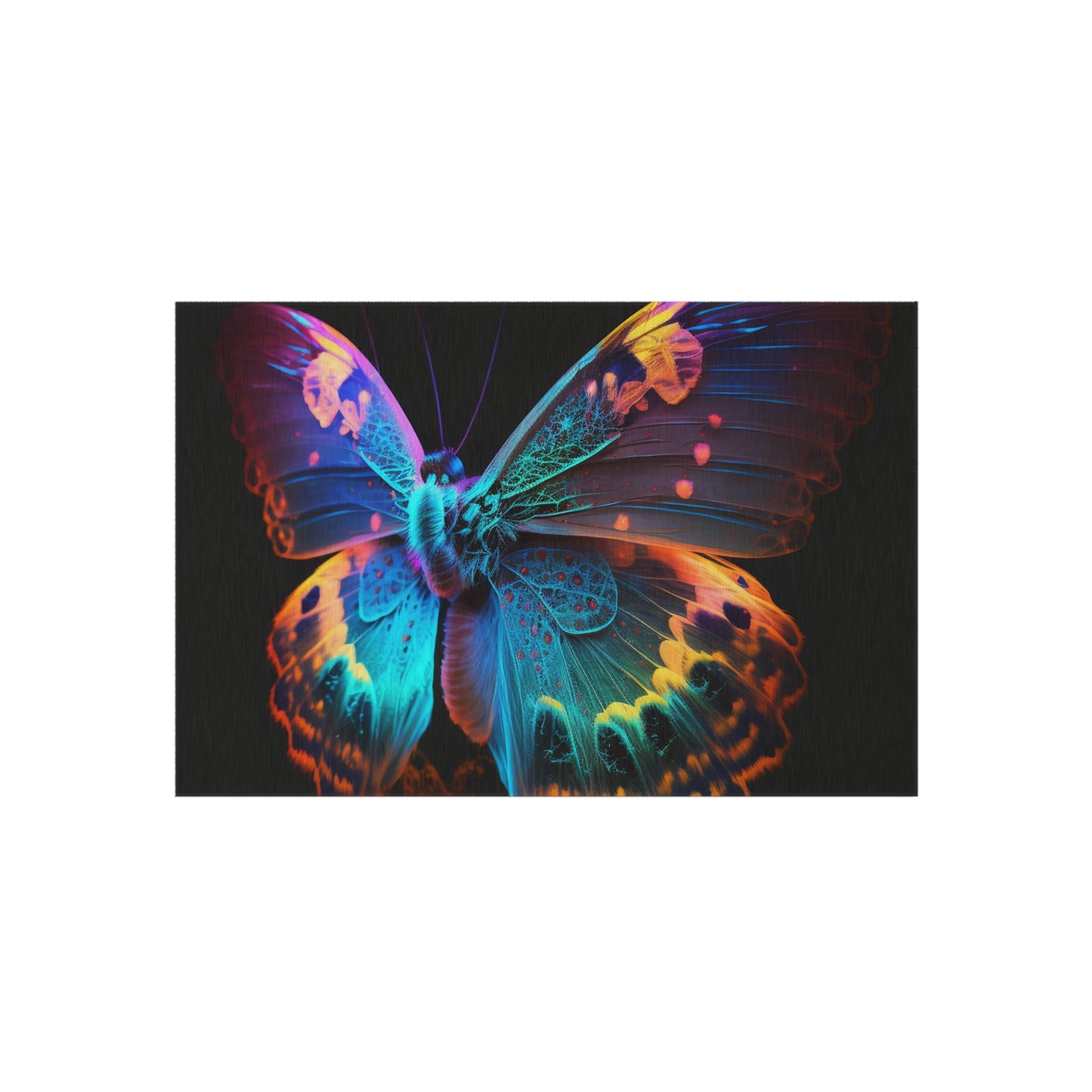 Outdoor Rug  Raw Hyper Color Butterfly 4