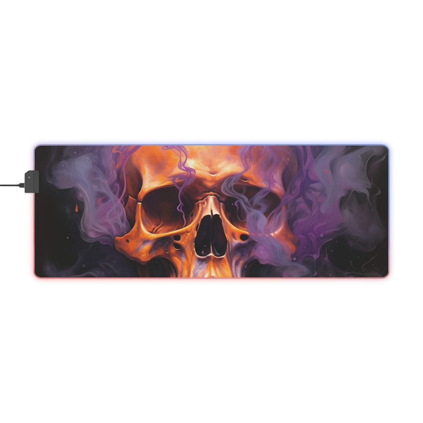 LED Gaming Mouse Pad Skull Flames 4