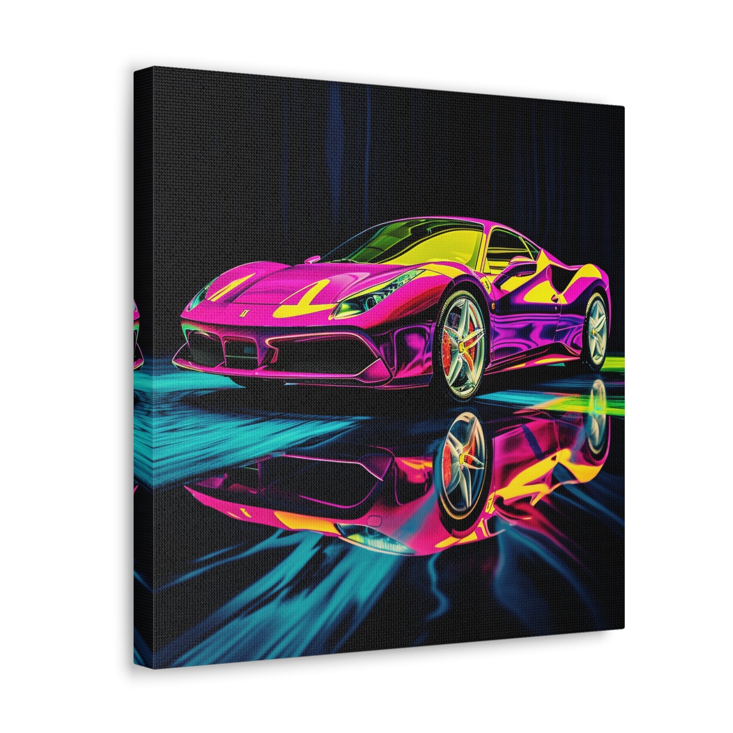 Canvas Gallery Wraps Pink Ferrari Macro 3