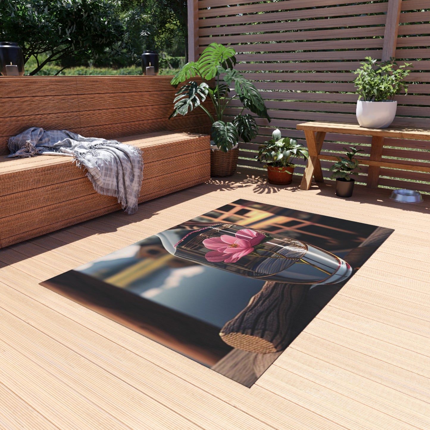 Outdoor Rug  Pink Magnolia 4