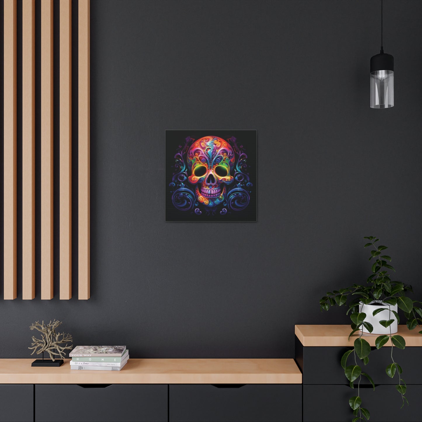 Canvas Gallery Wraps Macro Skull Color 2