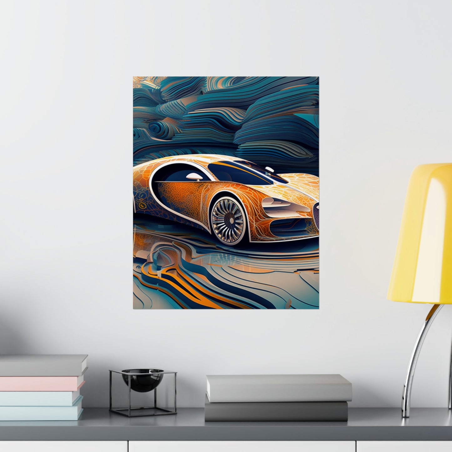 Premium Matte Vertical Posters Bugatti Abstract Flair 1