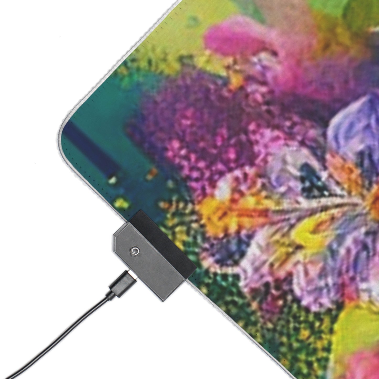 LED Gaming Mouse Pad Mother Nature Bright Spring Colors Realistic Watercolor 1