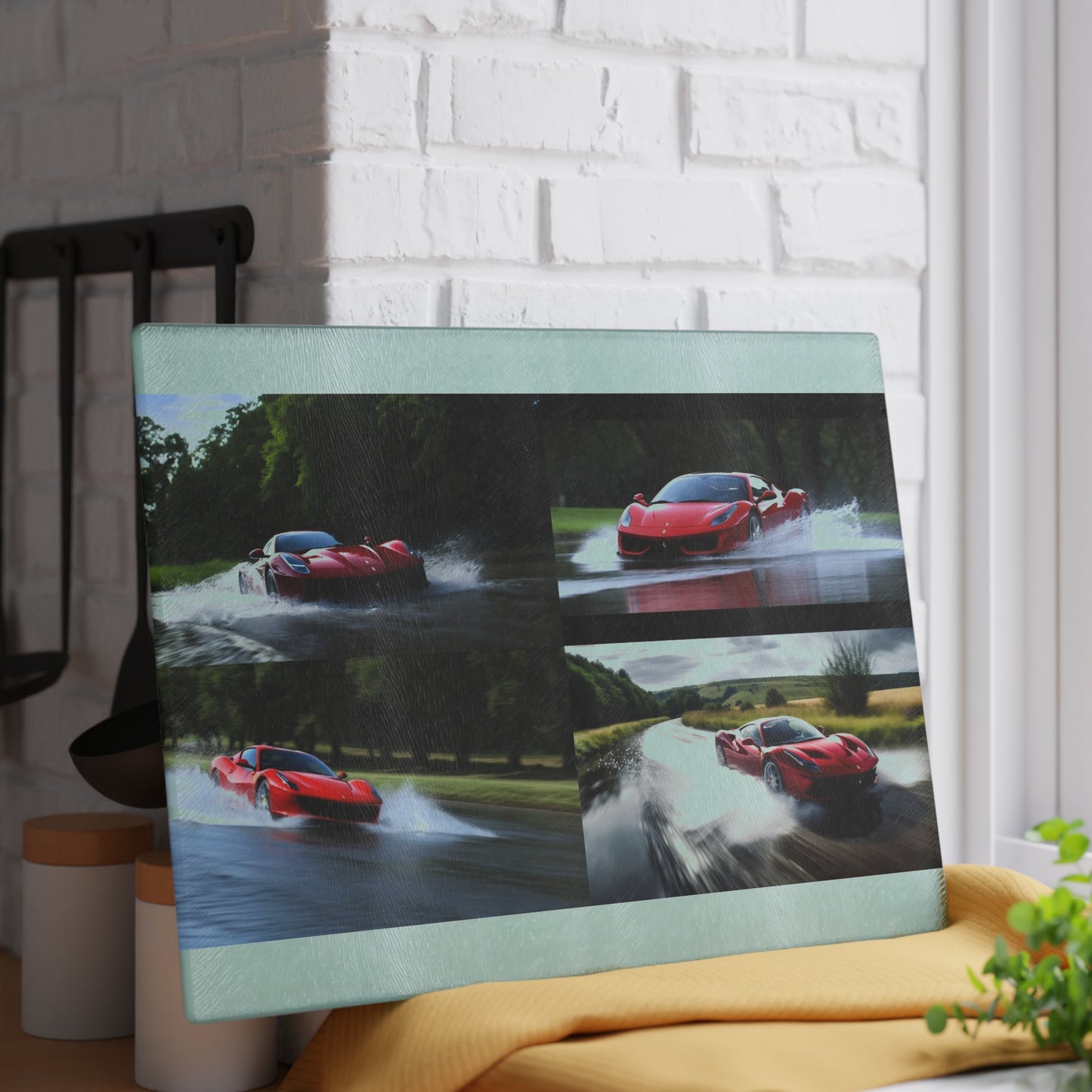 Glass Cutting Board Water Ferrari Splash 5