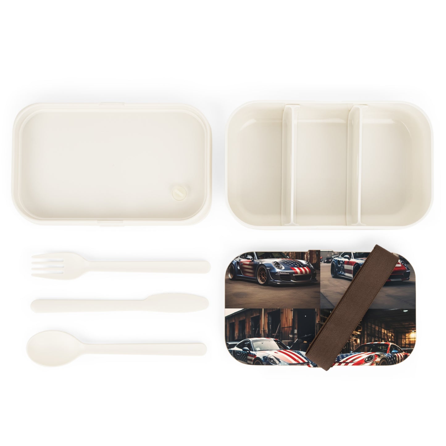 Bento Lunch Box American Flag Porsche 5