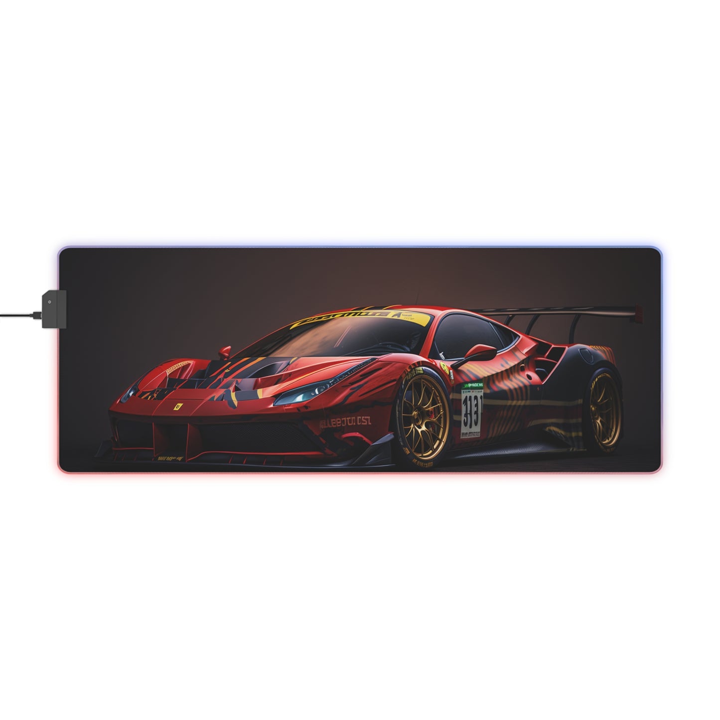 LED Gaming Mouse Pad Ferrari Red 1