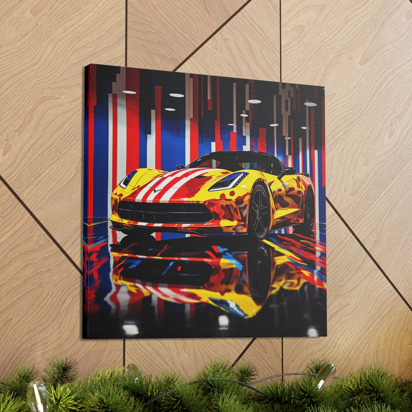 Canvas Gallery Wraps Macro Flag Ferrari 4