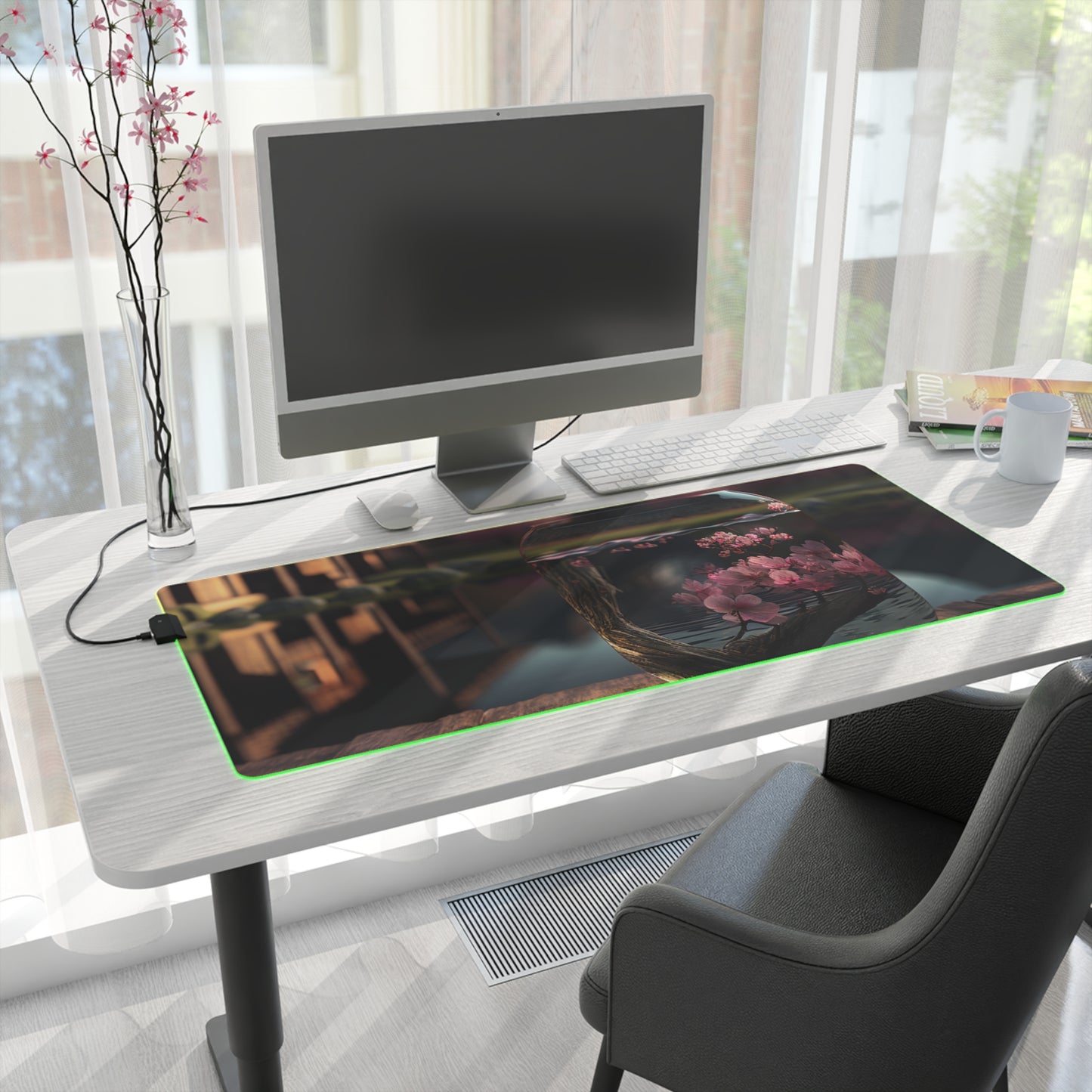 LED Gaming Mouse Pad Cherry Blossom 3