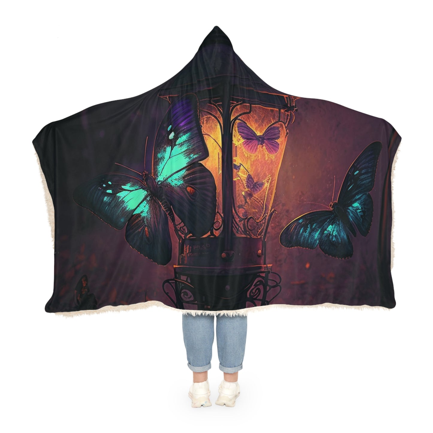 Snuggle Hooded Blanket Street Light Butterfly 4