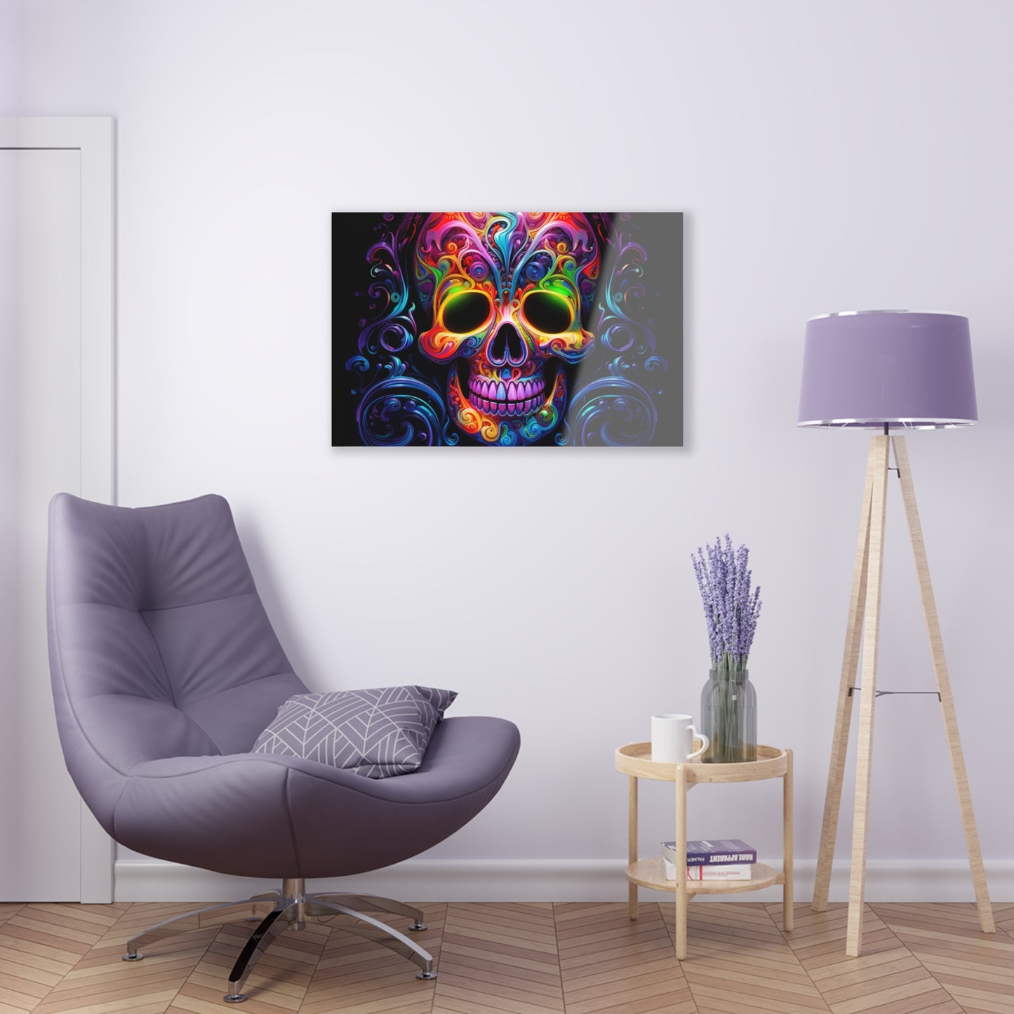 Acrylic Prints Macro Skull Color 2