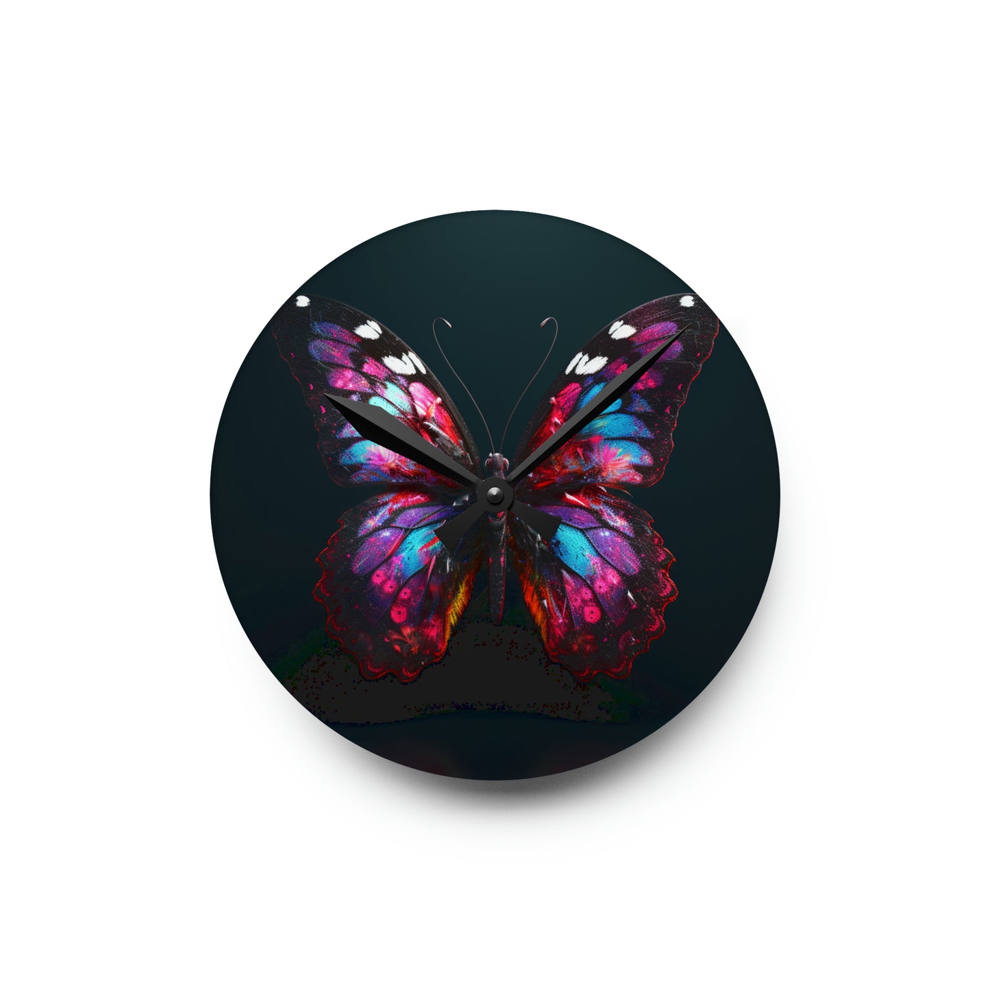 Acrylic Wall Clock Hyper Butterfly Real