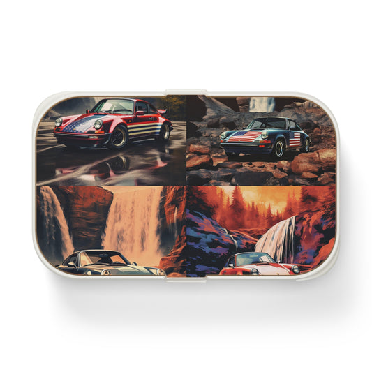 Bento Lunch Box American Flag Porsche Abstract 5