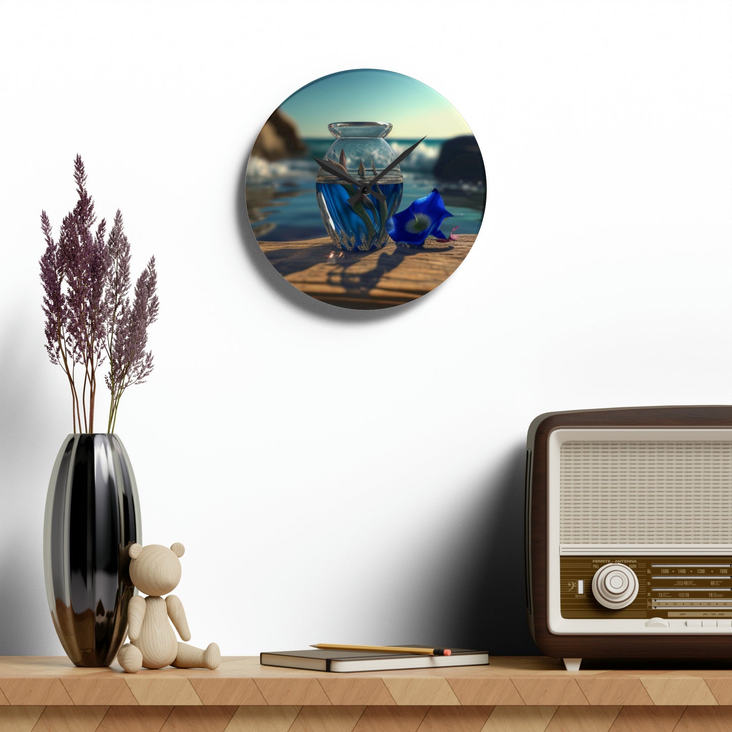 Acrylic Wall Clock The Bluebell 4