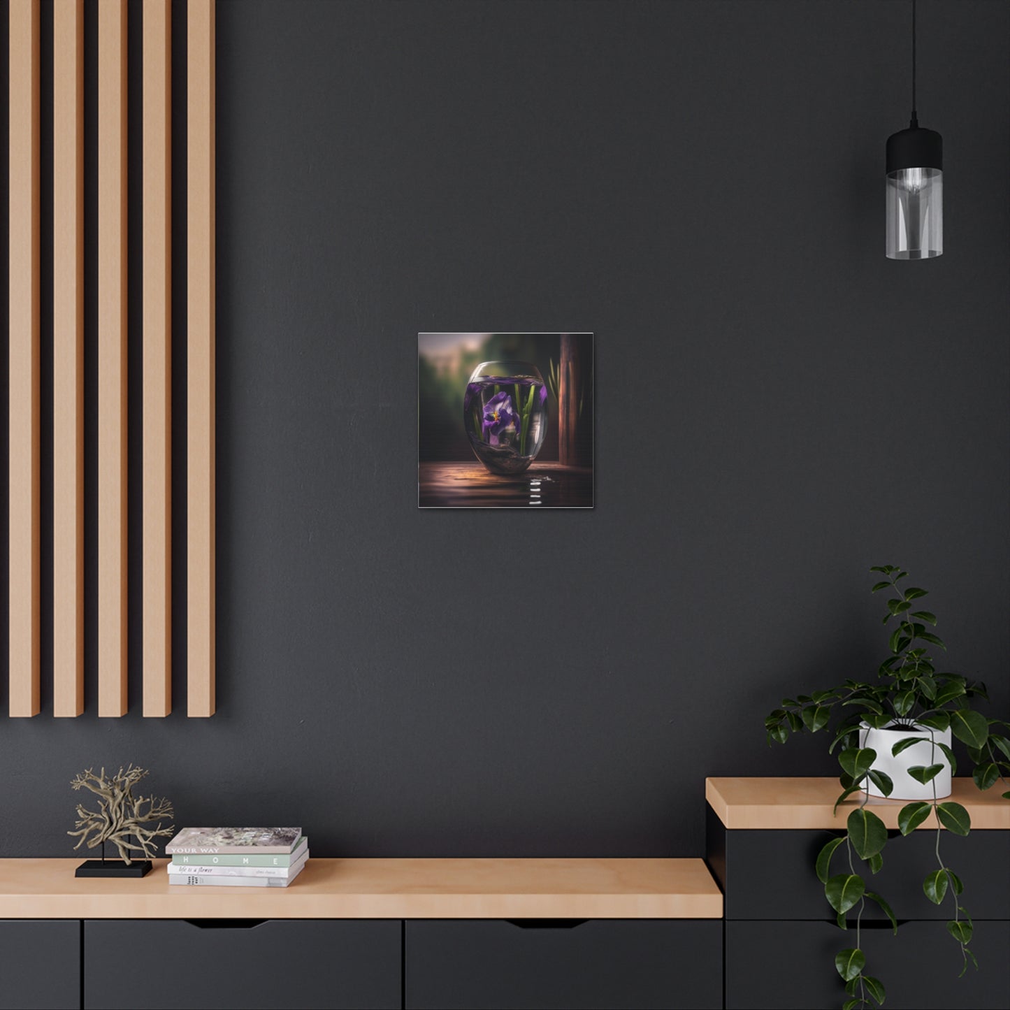 Canvas Gallery Wraps Purple Iris in a vase 4