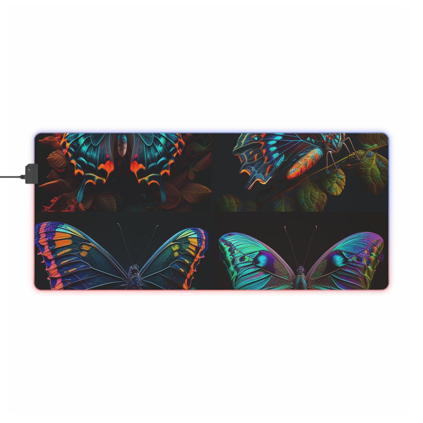 LED Gaming Mouse Pad Hue Neon Butterfly 5