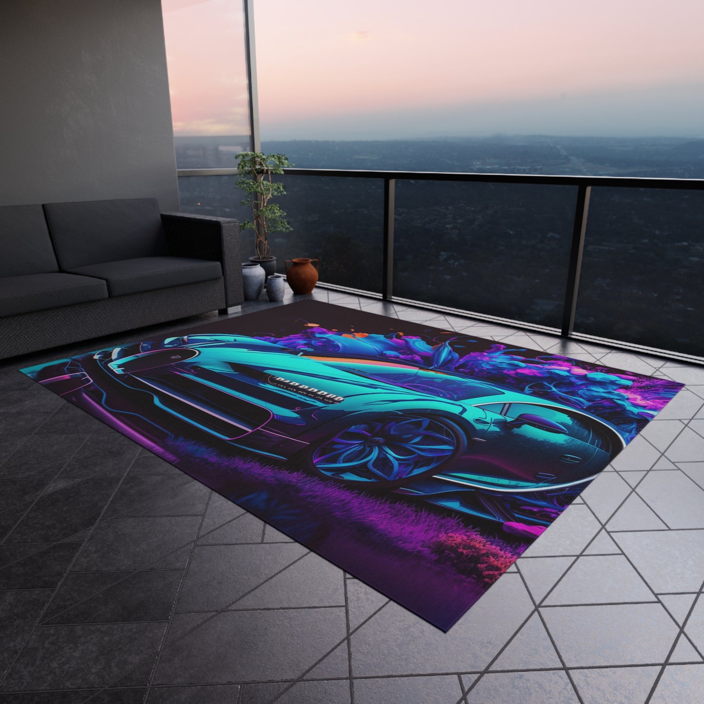 Outdoor Rug  Bugatti Neon Chiron 3