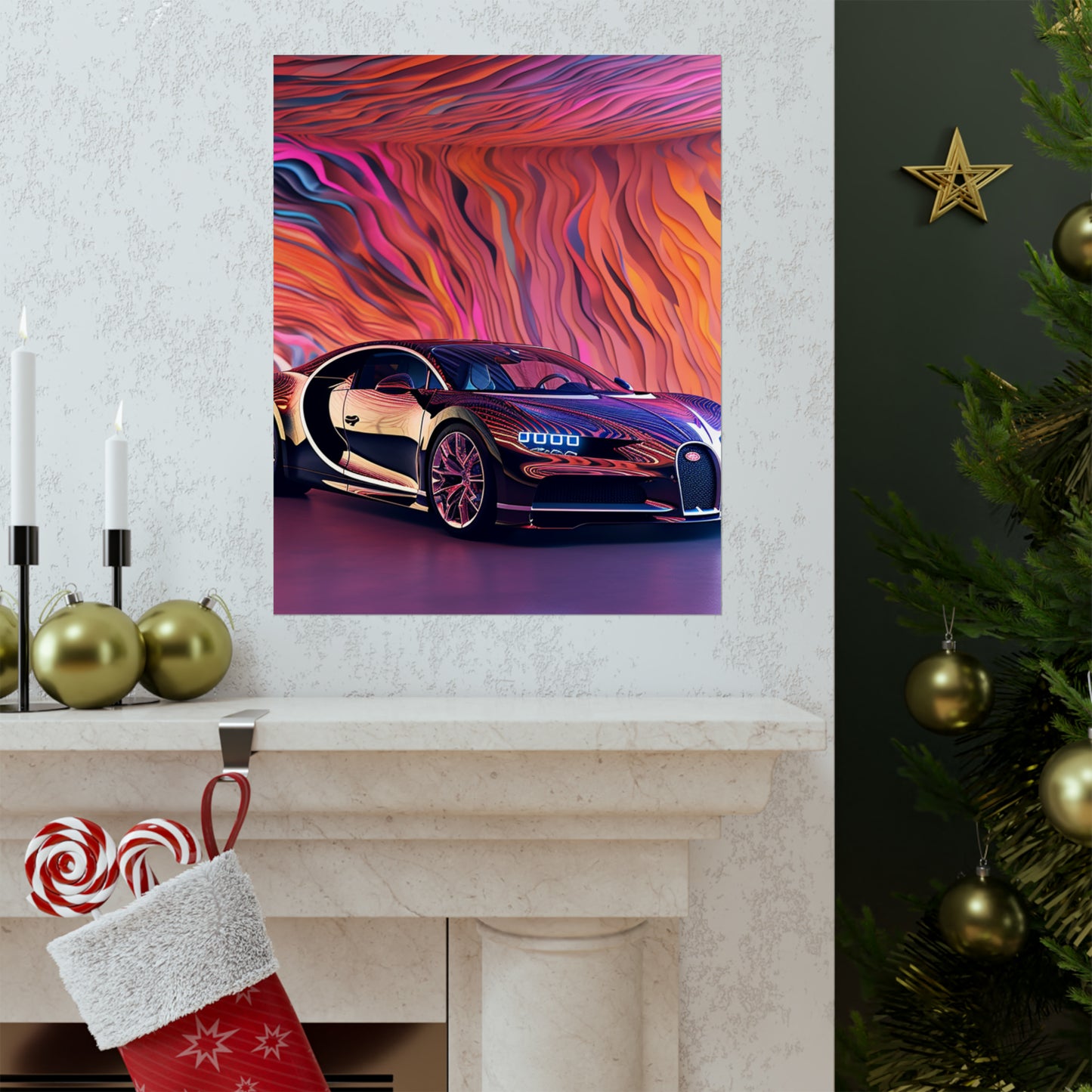 Premium Matte Vertical Posters Bugatti Abstract Flair 4