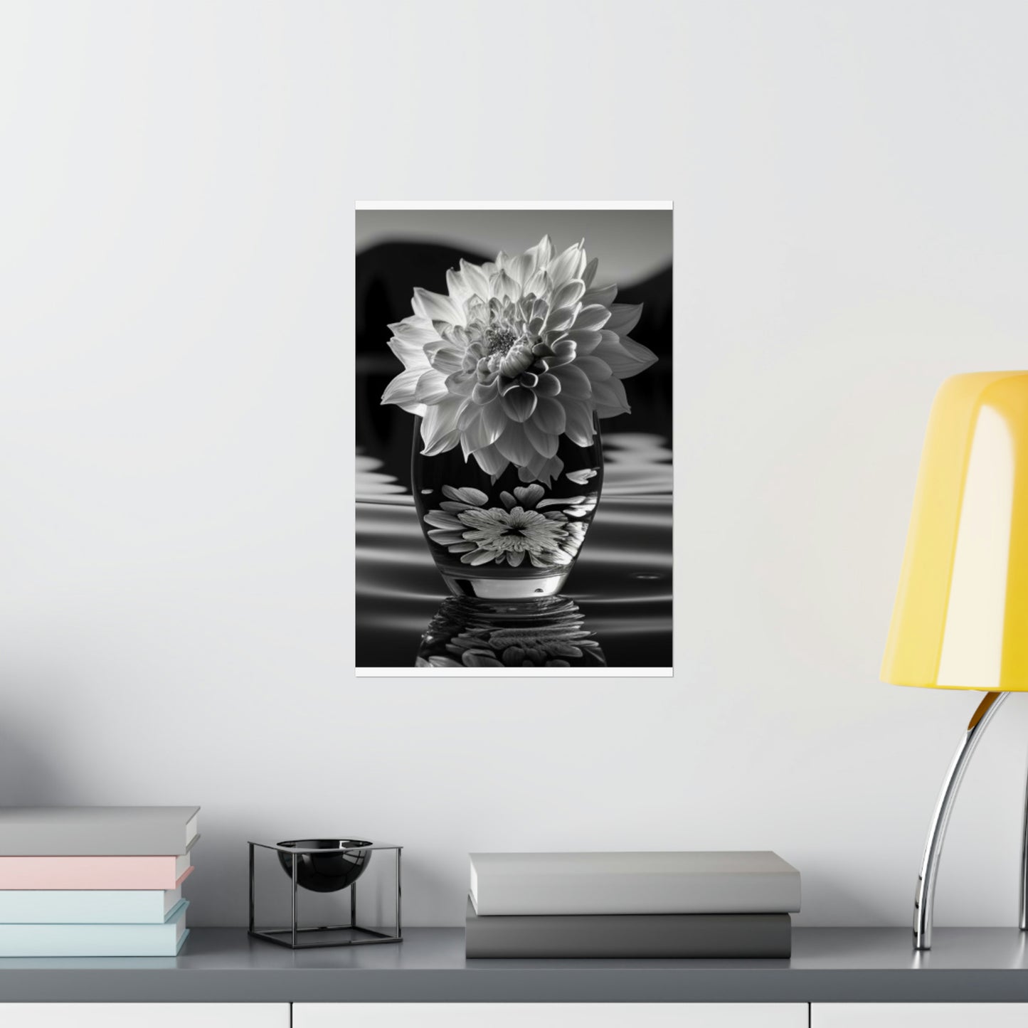 Premium Matte Vertical Posters White Dahlia 4