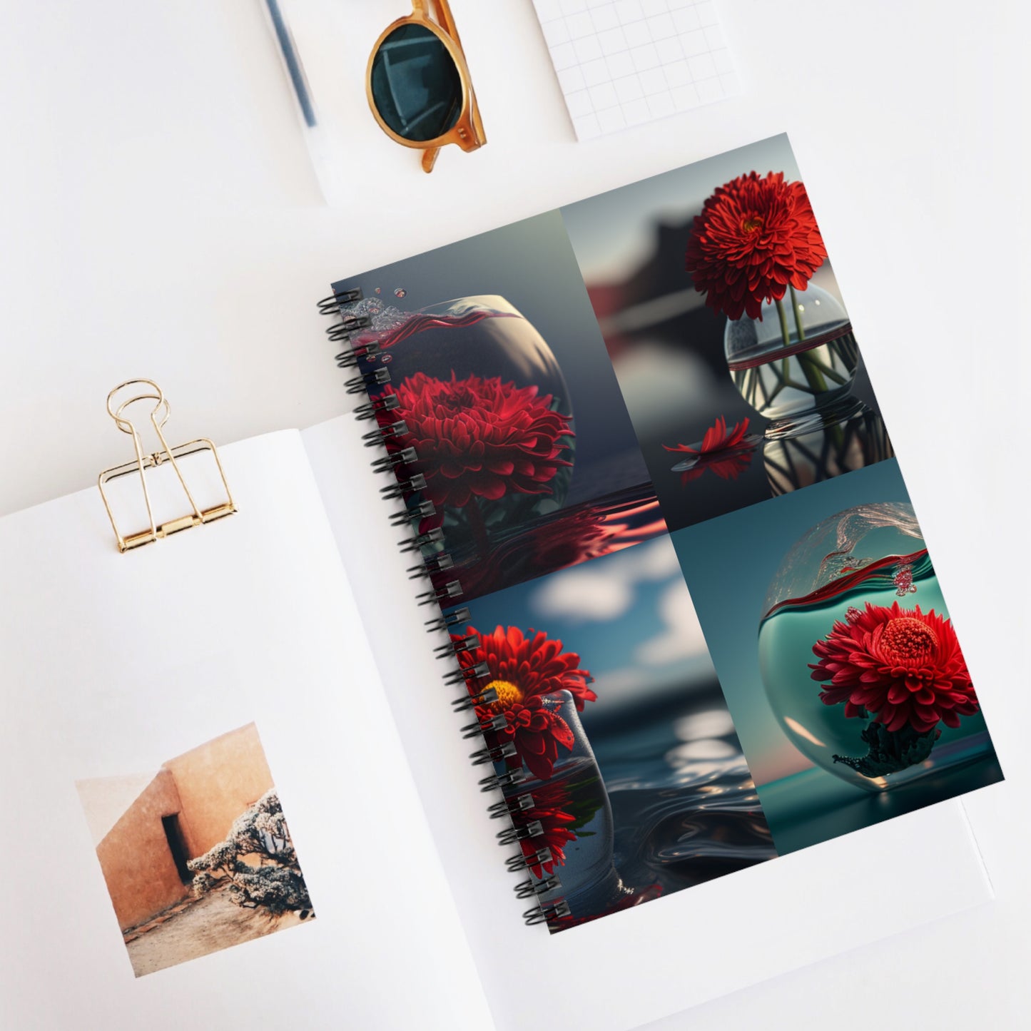 Spiral Notebook - Ruled Line Chrysanthemum 5