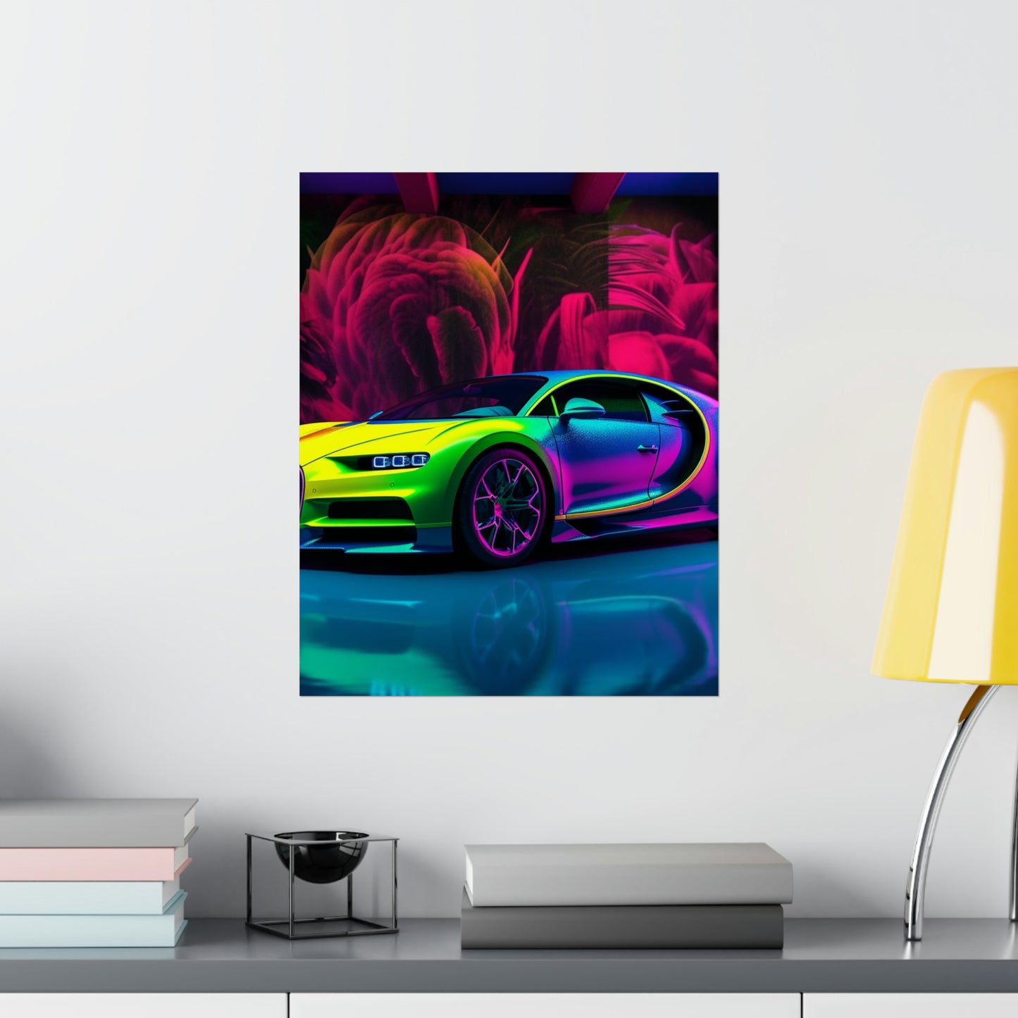 Premium Matte Vertical Posters Florescent Bugatti Flair 1