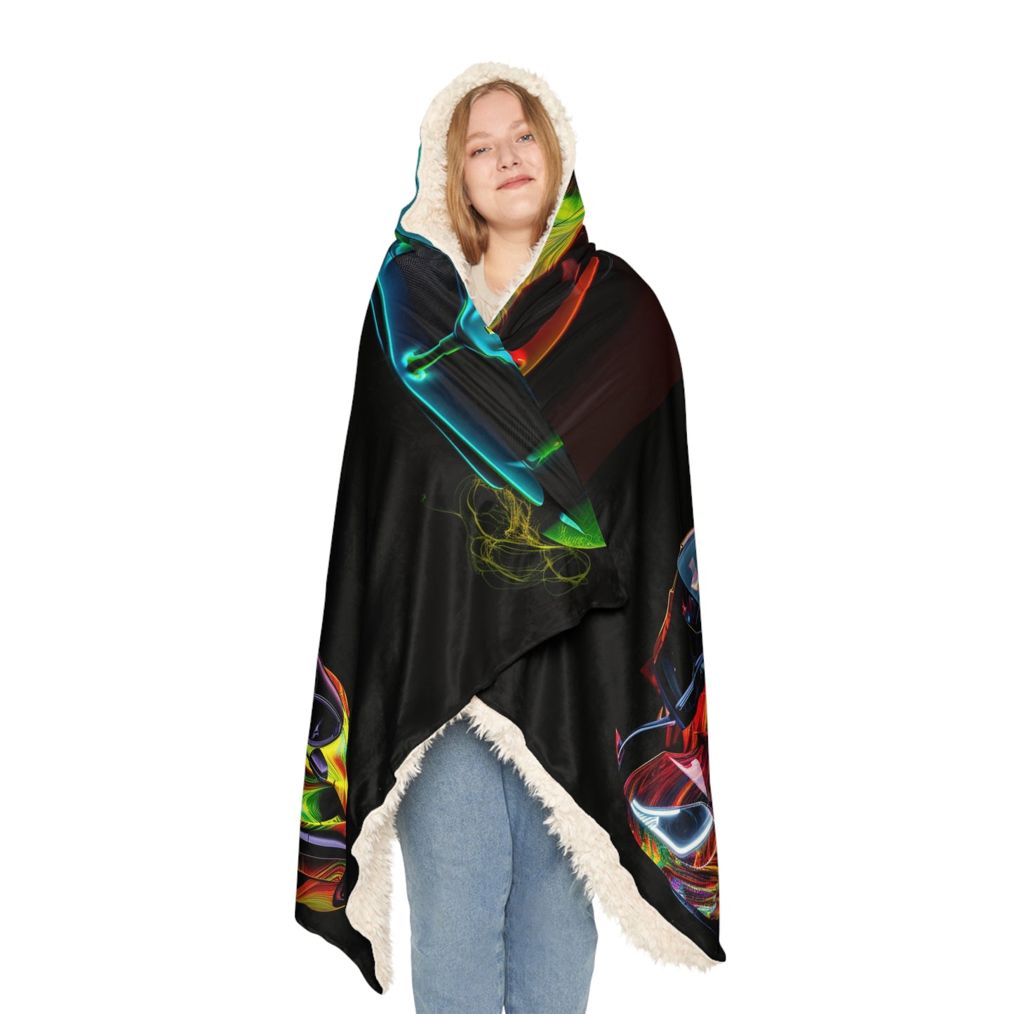 Snuggle Hooded Blanket Ferrari Neon 5