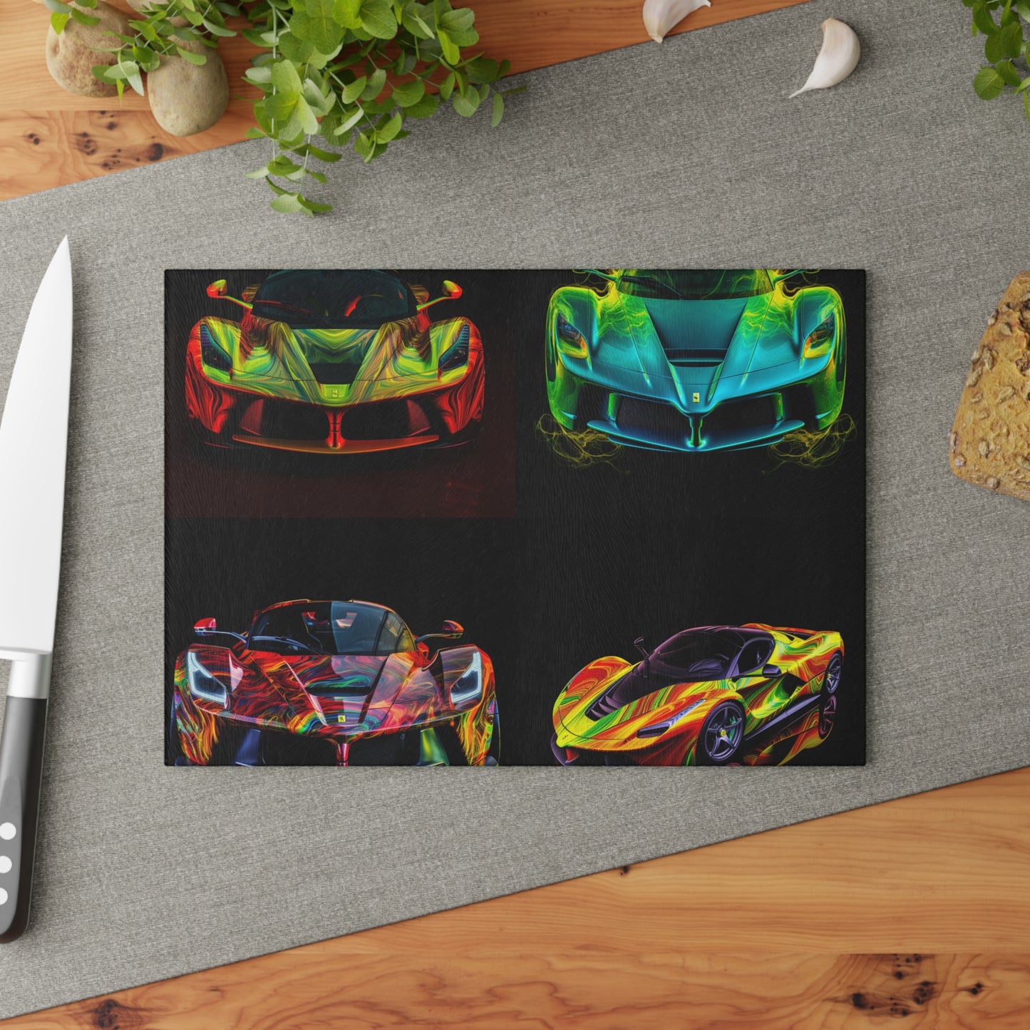 Glass Cutting Board Ferrari Neon 5