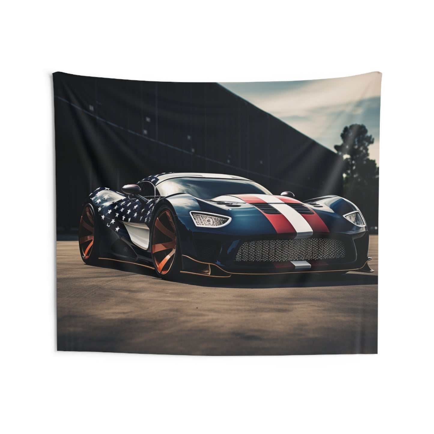 Indoor Wall Tapestries Bugatti Flag American 2