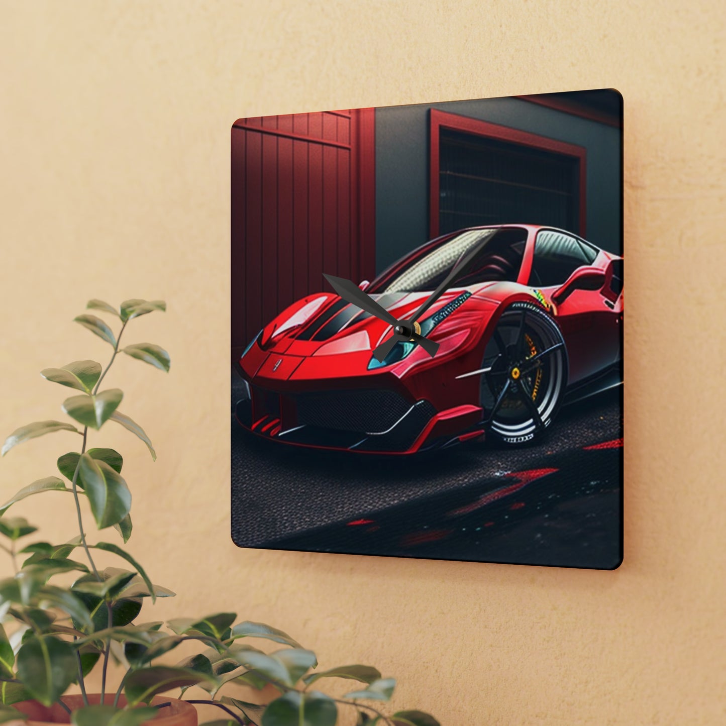 Acrylic Wall Clock Ferrari Hyper 1