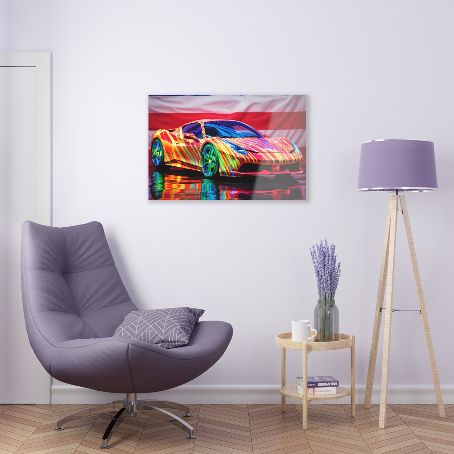 Acrylic Prints Hyper Colorfull Ferrari 4