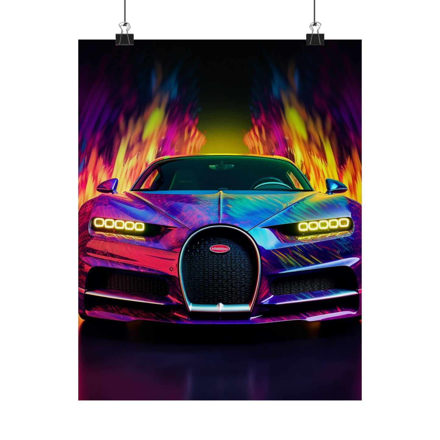 Premium Matte Vertical Posters Florescent Bugatti Flair 3