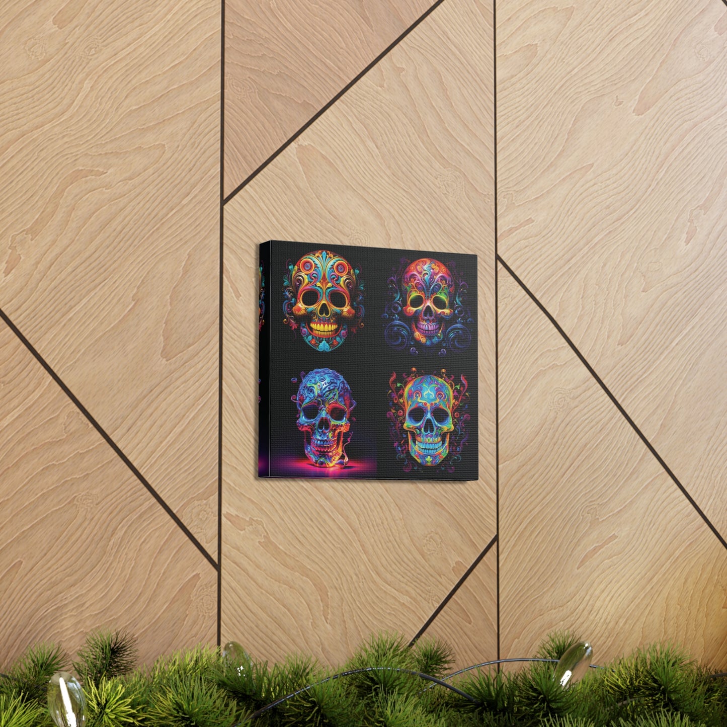 Canvas Gallery Wraps Macro Skull Color 5