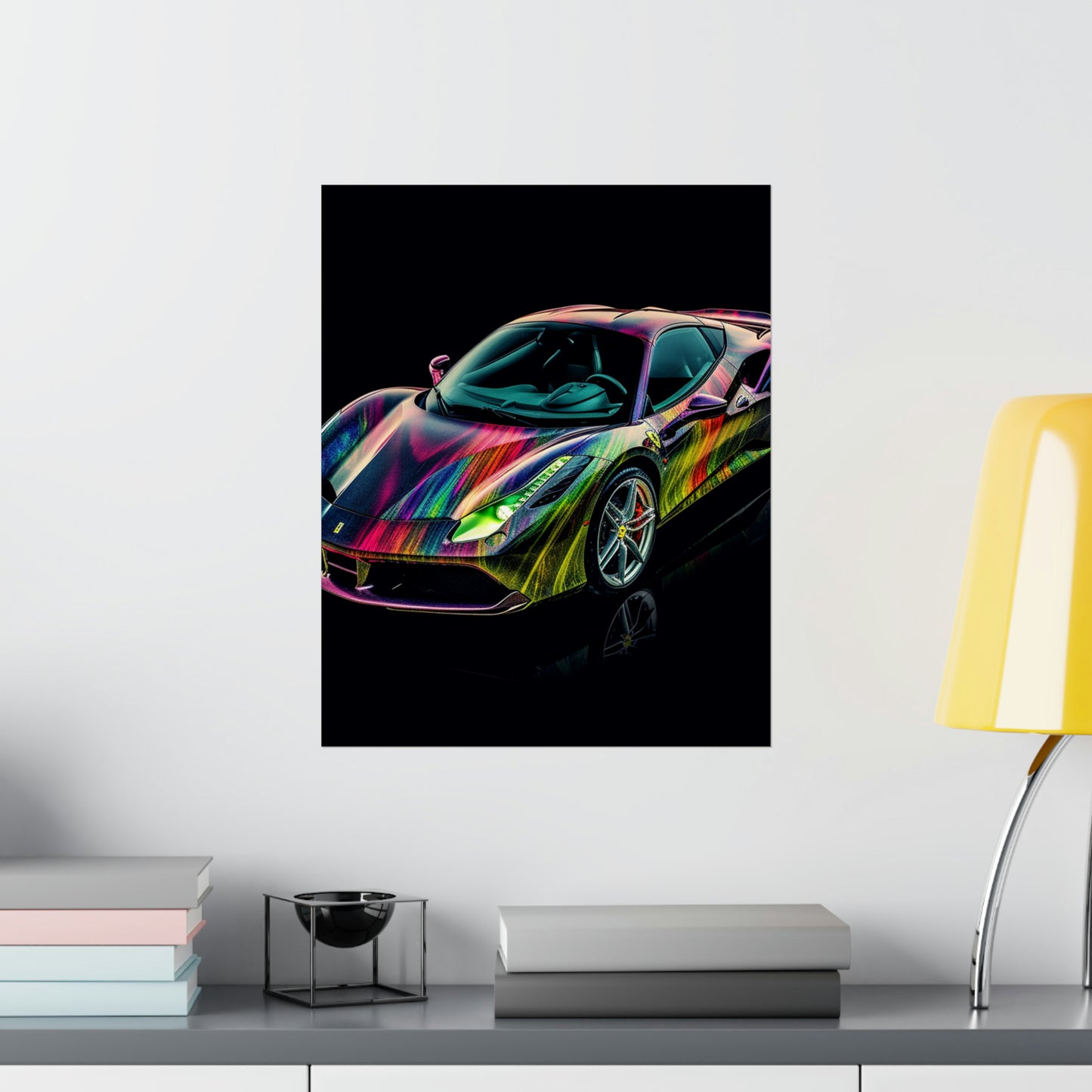 Premium Matte Vertical Posters Ferrari Color 3