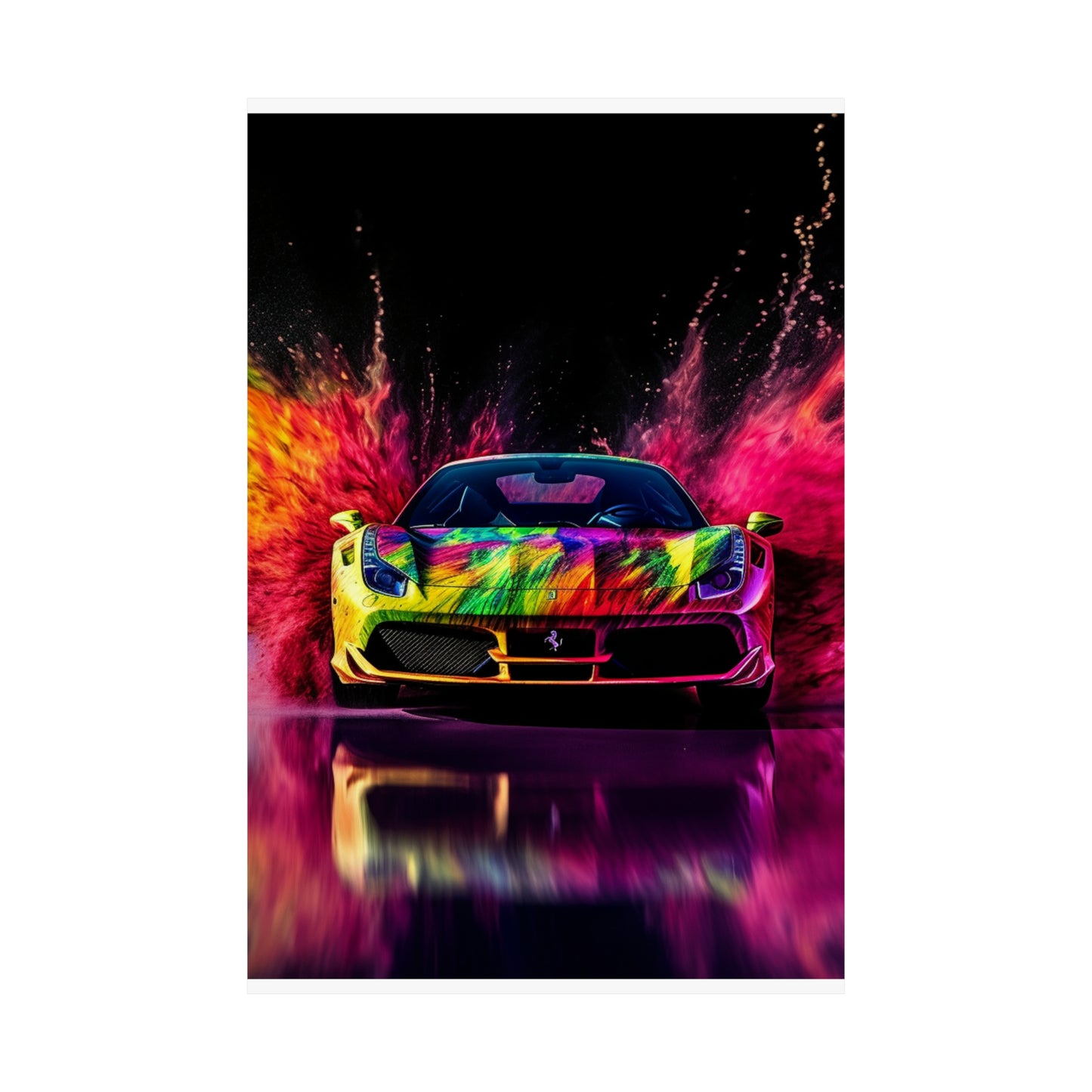 Premium Matte Vertical Posters Farrari Water 2